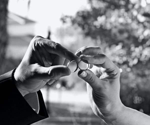 Wedding rings, marriage symbol